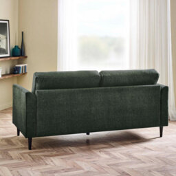 Furniturebox Uk Logan Moss Green Fabric 3 Seater Sofa - thumbnail 3