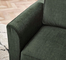 Furniturebox Uk Logan Moss Green Fabric 3 Seater Sofa - thumbnail 5