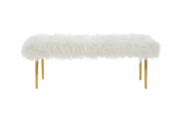 Orsina Clarence Natural Fur Effect Bench