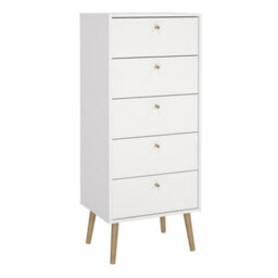 Furniture To Go Cumbria Narrow Chest With 5 Drawers - thumbnail 1