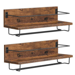 Wall Mount Wine & Glass Floating Rack - thumbnail 1