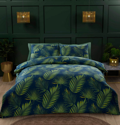 Rapport Home Tropical Palma Floral Microfibre Duvet Cover Set With Pillowcase - image 1