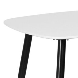 Core Products Aspen White 80Cm  Square Table And 4 Bali Light Grey Moulded Plastic Chairs - thumbnail 6