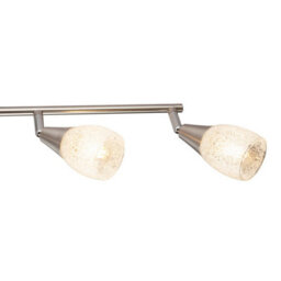 Luminosa Lighting Luminosa Franziska Ceiling Spotlight Bar Nickel Matt Clear Glass Shade 4X E14 - thumbnail 5