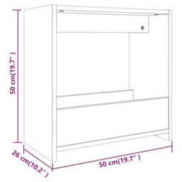 Vidaxl Side Table Grey Sonoma 50X26X50 Cm Engineered Wood - thumbnail 7