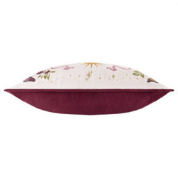 Furn. Good Witch Embroidered Velvet Feather Filled Cushion , 30Cm X 50Cm, Angel White - thumbnail 3