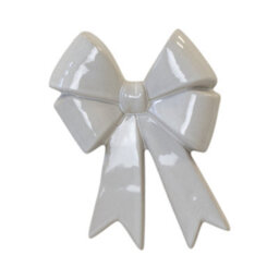 Four Candle Large Ceramic Double Bow Decor Christmas Decoration - thumbnail 1