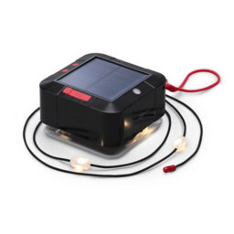 Auraglow Solar & Usb Rechargeable Outdoor String Light & Power Bank - Black - thumbnail 2