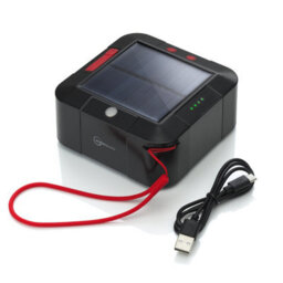 Auraglow Solar & Usb Rechargeable Outdoor String Light & Power Bank - Black