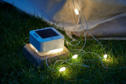 Auraglow Solar & Usb Rechargeable Outdoor String Light & Power Bank - Black - thumbnail 6