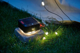 Auraglow Solar & Usb Rechargeable Outdoor String Light & Power Bank - Black - thumbnail 5