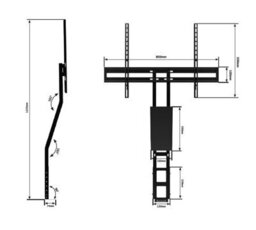Dorel Home Unifit Tv Bracket In Black Metal - thumbnail 3