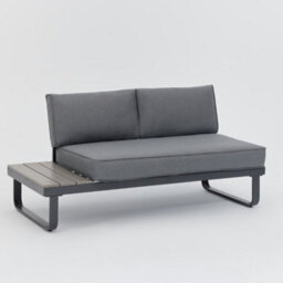 Home Detail Bali Garden Corner Lounge Set With Built-In Tables, Grey - thumbnail 4