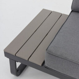 Home Detail Bali Garden Corner Lounge Set With Built-In Tables, Grey - thumbnail 7