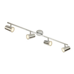 Plum&clay Tampa Chrome Decorative Light 4 Spotlight Ceiling Bar & Bulbs Included - thumbnail 1