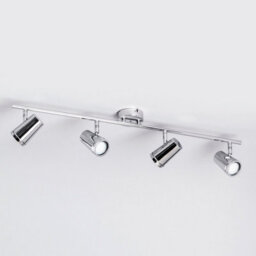 Plum&clay Tampa Chrome Decorative Light 4 Spotlight Ceiling Bar & Bulbs Included - thumbnail 2