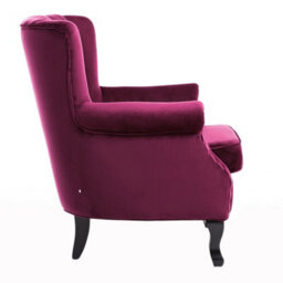Living And Home Wine Red Vintag Armchair With Rubberwood Legs, 90Cm H - thumbnail 4