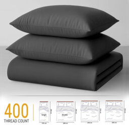Lazzaro Premium 100% Cotton Bedding Set 400 Tc, Hotel Quality Luxury Bedding With Hidden Zipper Closure - thumbnail 5
