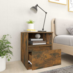 Berkfield Bedside Cabinets 2 Pcs Smoked Oak 40X40X50 Cm Engineered Wood - thumbnail 7