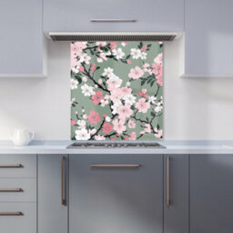 Warren Reed Designer Pink Floral Abstract Pattern Premium Glass Kitchen Splashback W900mm X H650mm - thumbnail 6