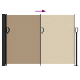 Walplus Retractable Side Awning Garden Sun Shade Canopy Gazebo For Back Door, Porch, Patio Taupe 140X500 Cm - thumbnail 5