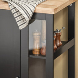 Sobuy Fkw75-Sch,kitchen Storage Trolley Serving Trolley Kitchen Cabinet With 3-Tier Side Storage Shelves,w60Xd40Xh89 - thumbnail 4