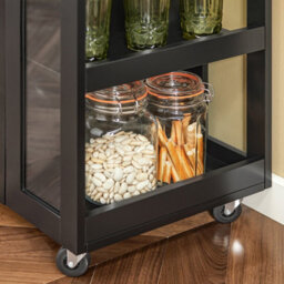Sobuy Fkw75-Sch,kitchen Storage Trolley Serving Trolley Kitchen Cabinet With 3-Tier Side Storage Shelves,w60Xd40Xh89 - thumbnail 8