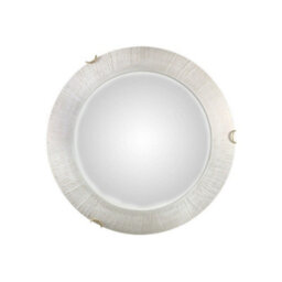 Luminosa Lighting Luminosa Moon Lifestyle Glass Simple Flush Ceiling Light Gold - Sun White Finish, 2X E27 - thumbnail 1