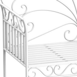 Outsunny Garden Bench Outdoor Furniture 2 Seater Park Seating W/ Backrest White - thumbnail 9