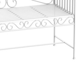 Outsunny Garden Bench Outdoor Furniture 2 Seater Park Seating W/ Backrest White - thumbnail 8