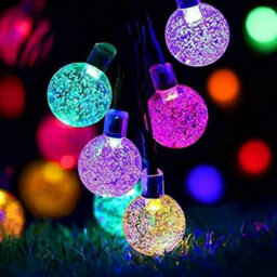 Elex Solar String Lights Outdoor Garden 50 Led Waterproof Globe 8 Modes Multi-Color Crystal Ball For Indoor Outdoor Patio Yard - thumbnail 1