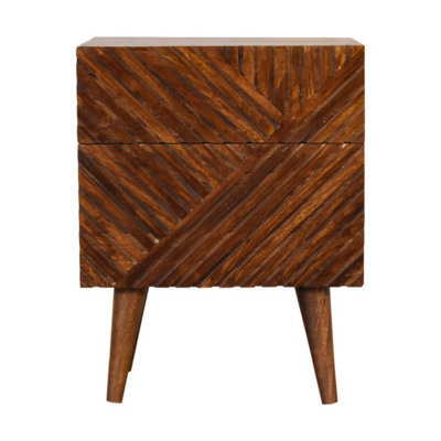 Artisan Furniture Solid Wood Lille 2 Drawer Bedside - image 1