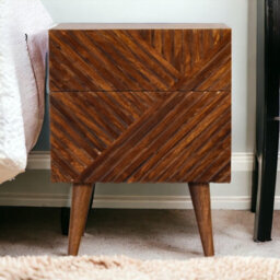 Artisan Furniture Solid Wood Lille 2 Drawer Bedside - thumbnail 2