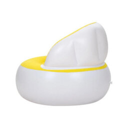 Yellow Portable Inflatable Lounge Chair Air Sofa Single Seat Couch - thumbnail 4