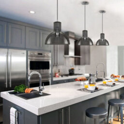 Long Life Lamps Company Modern Vintage Ceiling Smoked Grey Glass Pendant Lamp M0222 - thumbnail 9