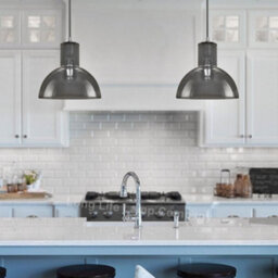 Long Life Lamps Company Modern Vintage Ceiling Smoked Grey Glass Pendant Lamp M0222 - thumbnail 8