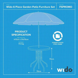 4 Seater Patio Dining Set With Parasol Garden Table And Chairs Set With 4 Foldable Chairs - thumbnail 8