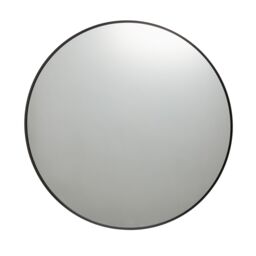 GoodHome Muhely Brushed Black Round Wall-Mounted Framed Mirror, (H)80.9Cm (W)80.9Cm - thumbnail 2