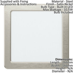 Satin Nickel 10.5W Led Wall And Ceiling Flush Downlight Spotlight - thumbnail 2