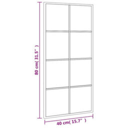 Vidaxl Wall Mirror Black 40X80 Cm Rectangle Iron - thumbnail 8