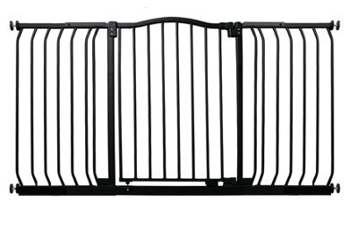 Bettacare Curved Top Dog Gate, 179Cm - 188Cm, Matt Black, Pressure Fit Pet Gate For Dog And Puppy, Pet And Dog Barrier - image 1
