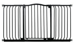Bettacare Curved Top Dog Gate, 179Cm - 188Cm, Matt Black, Pressure Fit Pet Gate For Dog And Puppy, Pet And Dog Barrier - thumbnail 1