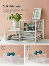 LEDREM Clear Shoe Boxes, Set Of 18 Shoe Storage Organsiers, Stackable, Breathable, And Foldable, For Max. Uk Size 11 - thumbnail 5