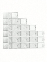 LEDREM Clear Shoe Boxes, Set Of 18 Shoe Storage Organsiers, Stackable, Breathable, And Foldable, For Max. Uk Size 11 - thumbnail 7