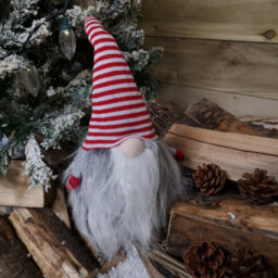 Samuel Alexander 34Cm Festive Gonk Cuddly Santa Indoor Christmas Plush Decoration In Striped Hat - thumbnail 2