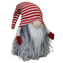Samuel Alexander 34Cm Festive Gonk Cuddly Santa Indoor Christmas Plush Decoration In Striped Hat - thumbnail 6
