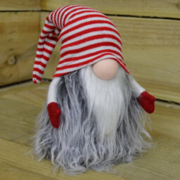 Samuel Alexander 34Cm Festive Gonk Cuddly Santa Indoor Christmas Plush Decoration In Striped Hat - thumbnail 3