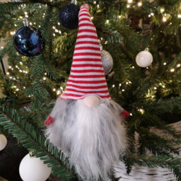 Samuel Alexander 34Cm Festive Gonk Cuddly Santa Indoor Christmas Plush Decoration In Striped Hat - thumbnail 7