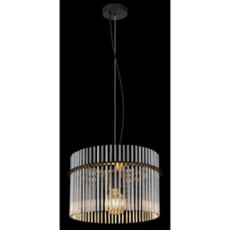 Luminosa Lighting Luminosa Gorley Pendant Ceiling Light Matt Black Smoke Glass Shade 1X E27 - thumbnail 4