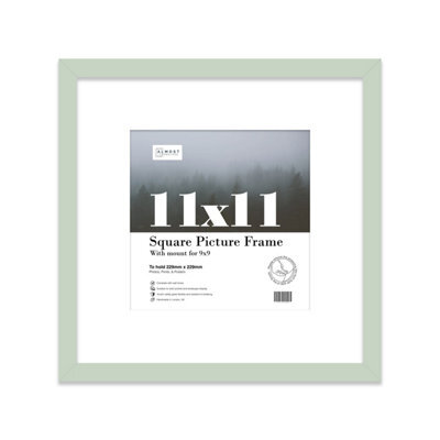 "11X11"" Mint Green Picture Frame - 11X11"" Square Frame With 9X9"" Mount For 11X11""/9X9"" Pictures Luxurious Style Wall Art, 1 Pack" - image 1